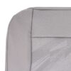 Chevrolet Colorado, tela, 2004-2012, color peltre medio, conductor o pasajero, parte inferior, vista cercana, funda de asiento de repuesto OEM. Chevrolet Colorado 2004-2012 | Funda de asiento de repuesto OEM