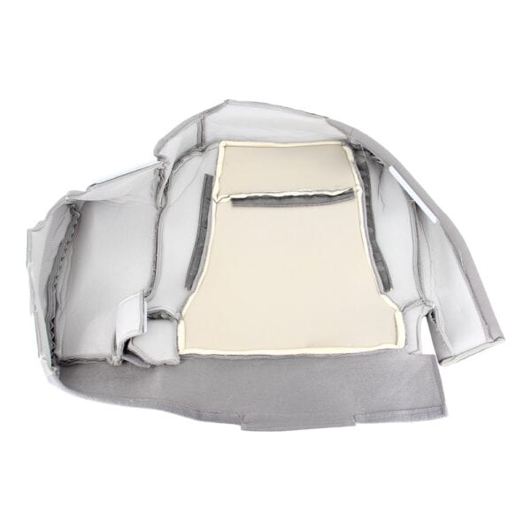 Chevrolet Colorado, tela, 2004-2012, color peltre medio, conductor o pasajero, parte inferior, vista interior, funda de asiento de repuesto OEM. Chevrolet Colorado 2004-2012 | Funda de asiento de repuesto OEM