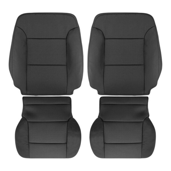 chevrolet-silverado-tissu-2014-2019-noir-jet-conducteur-et-passager-haut-et-bas-housse-de-siège-de-remplacement-OEM Chevrolet Silverado 2014-2019 - Housse de siège de remplacement OEM