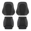 Mercedes-Benz GLC tapizado en cuero sintético con Dinamica 2014-2021 negro para conductor y acompañante, parte superior e inferior, funda de asiento de repuesto OEM Mercedes-Benz Clase GLC 2014-2021 | Funda de asiento de repuesto OEM