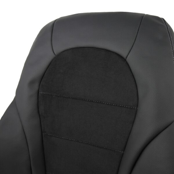 Mercedes-Benz GLC tapizado en cuero sintético con Dinamica 2014-2021 negro para conductor o pasajero, vista superior, funda de asiento de repuesto OEM Mercedes-Benz Clase GLC 2014-2021 | Funda de asiento de repuesto OEM