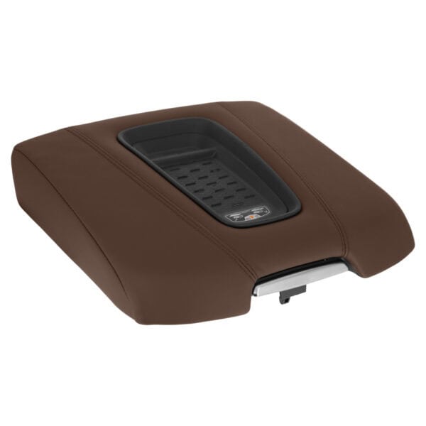 cadillac-escalade-perforated-leather-2015-2020-kona-brown-front-center-console-oem-replacement-seat-cover Cadillac Escalade 2015-2020 | OEM-Replacement Center Console Cover