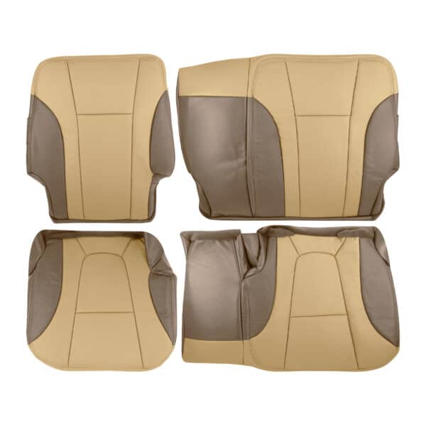 chevrolet-trailblazer-cuir-2002-20042-tone-medium-oak-accent-oak-arrière-conducteur-et-passager-top-and-bottom-oem-replacement-sea Chevrolet Trailblazer 2002-2004 - Housse de siège de remplacement OEM