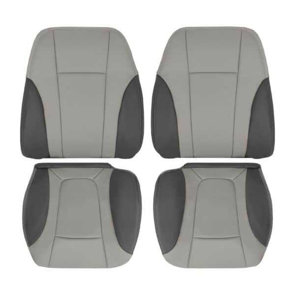 chevrolet-trailblazer-cuir-2002-20042-tone-medium-pewter-dark-pewter-driver-and-passenger-top-and-bottom-oem-replacement-sea Chevrolet Trailblazer 2002-2004 - Housse de siège de remplacement OEM