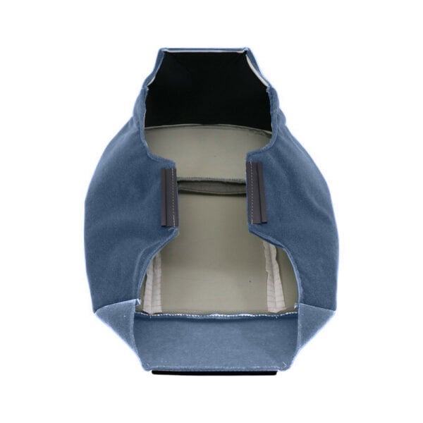 Ford F-150, tela, 1994-1996, azul real, conductor o pasajero, parte inferior, vista interior, funda de asiento de repuesto OEM. Ford F-150 F-250 1994-1998 | Funda de asiento de repuesto OEM