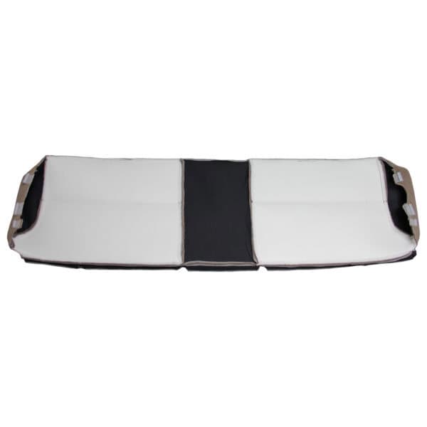 Ford F-150 tela 1994-1998 mediano color moca -banqueta trasera inferior vista interior -fundas de asiento de repuesto OEM Ford F-150 F-250 1994-1998 | Funda de asiento de repuesto OEM (trasera)