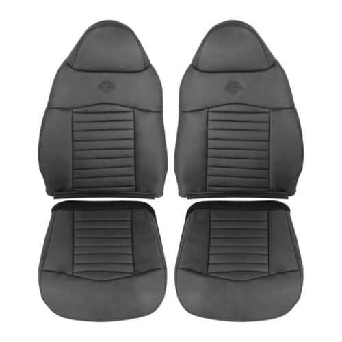 ford-f-150-harley-davidson-cuir-2000-ebony-noir-couverture-de-siège-du-conducteur-et-du-passager-top-et-bottom-oem-remplacement-de-la-selle Ford F-150 Harley-Davidson 2000 - Housse de siège de remplacement OEM