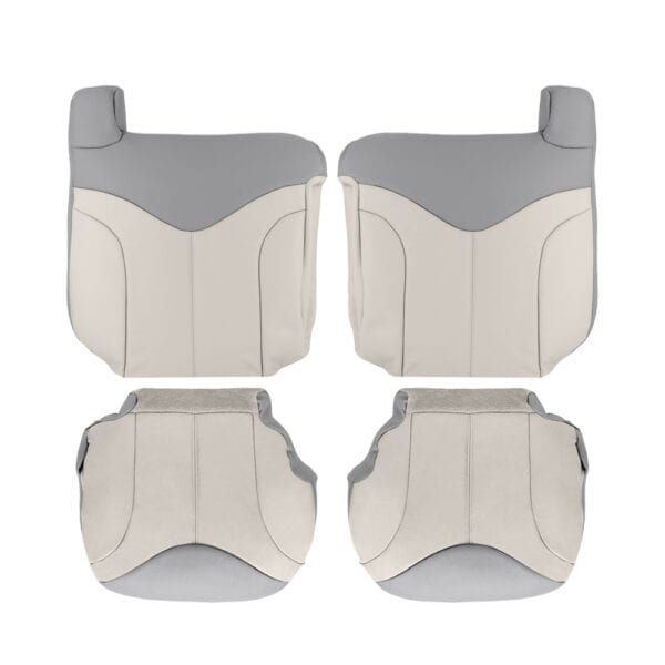 gmc-sierra-denali-leather-2001-2002-2-tone-shale-light-neutral-with-pewter-driver-and-passenger-top-and-bottom-oem-replacement-seat-cover GMC Denali 2001-2002 | OEM-Replacement Seat Cover