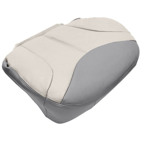 gmc-sierra-denali-leather-2001-2002-2-tone-shale-light-neutral-with-pewter-passenger-bottom-oem-replacement-seat-cover GMC Denali 2001-2002 | OEM-Replacement Seat Cover