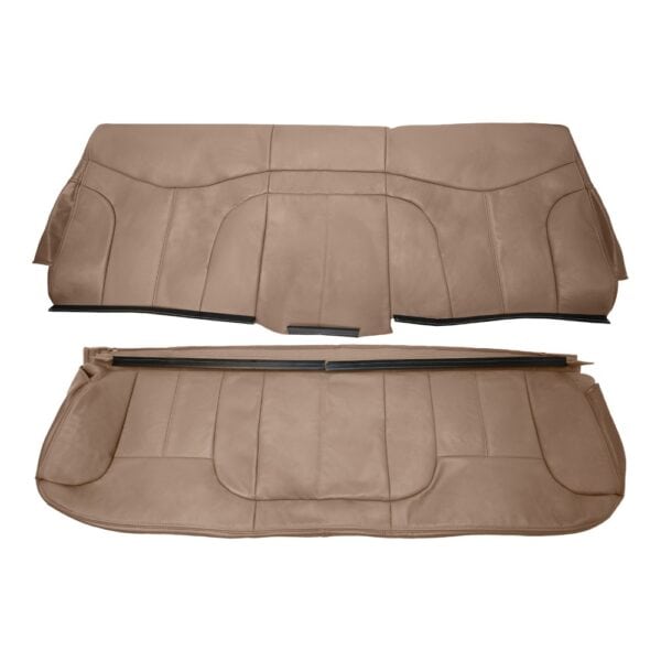 gmc-sierra-leather-1999-2002-dark-oak-rear-bench-top-and-bottom-oem-replacement-seat-cover GMC Sierra 1999-2002 - Housse de siège de remplacement OEM