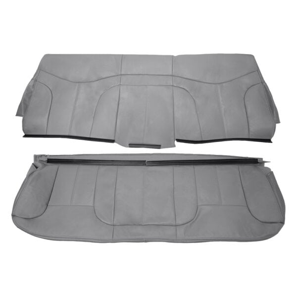 gmc-sierra-cuir-1999-2002-pewter-gray-rear-bench-top-and-bottom-oem-replacement-seat-cover GMC Sierra 1999-2002 - Housse de siège de remplacement OEM