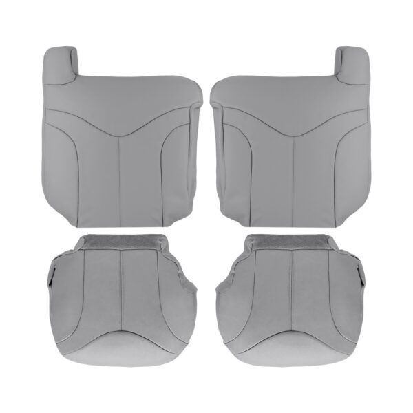 gmc-yukon-leather-2000-2002-pewter-gray-driver-and-passenger-top-and-bottom-oem-replacement-seat-cover GMC Yukon SLE 2000-2002 | OEM-Replacement Seat Cover