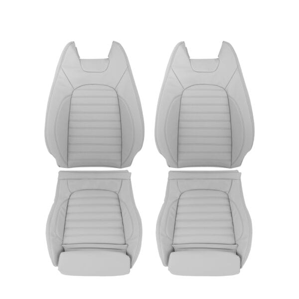 Mercedes-Benz C350, cuero perforado, 2015-2021, porcelana, conductor y pasajero, parte superior e inferior, funda de asiento de repuesto OEM. Mercedes-Benz C300 Coupé 2015-2021 | Funda de asiento de repuesto OEM