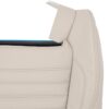 Mercedes-Benz C350, cuero perforado, 2015-2021, beige seda, conductor o pasajero, vista cercana de la parte inferior, funda de asiento de repuesto OEM. Mercedes-Benz C300 Coupé 2015-2021 | Funda de asiento de repuesto OEM