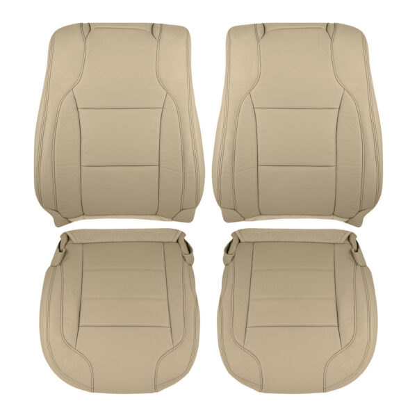 Ford Taurus Limited 2013-2019: fundas de asiento de repuesto OEM de cuero perforado color Dune para los asientos del conductor y el acompañante (parte superior e inferior) Ford Taurus 2010-2019 | Funda de asiento de recambio OEM