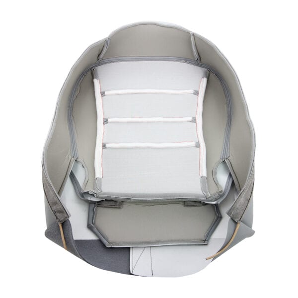 chevrolet-corvette-2005-2013-cuir-perforé-titane-gris-conducteur-ou-passager-fond-inside-out-view-oem-replacement-seat-cover Chevrolet Corvette 2005-2013 - Housse de siège de remplacement OEM