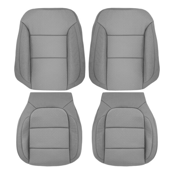 Funda de asiento de repuesto OEM para GMC Sierra (2020-2023), de tela, color gris pizarra, para los asientos del conductor y del acompañante (parte superior e inferior) GMC Sierra 2020-2023 | Funda de asiento de recambio original (tela)