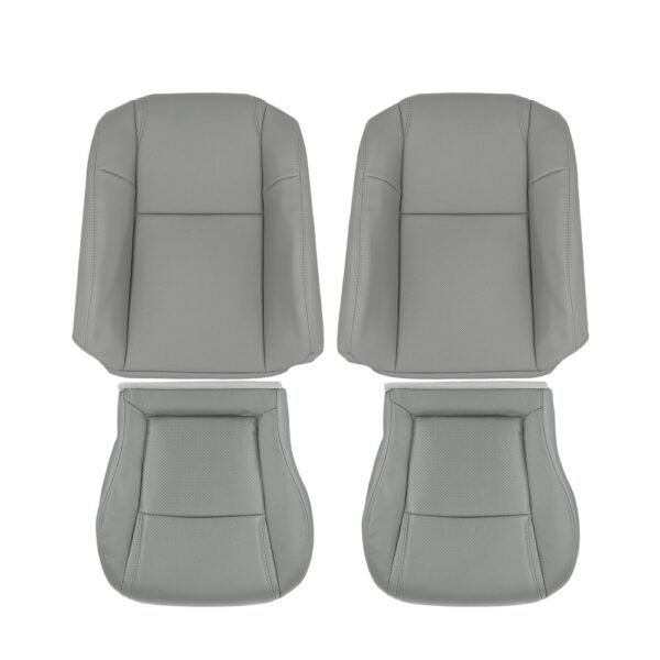 Funda de asiento de imitación de cuero perforado para Honda Pilot (2003-2004), color gris oliva, para los asientos delanteros del conductor y el acompañante (parte superior e inferior), recambio original Honda Pilot 2003-2005 | Funda de asiento de recambio OEM
