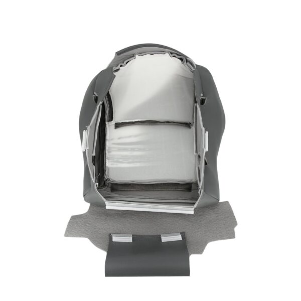 Funda de asiento de recambio OEM para Honda Pilot (2003-2004), de cuero sintético perforado, color gris oliva, para el asiento delantero del conductor o del pasajero, vista del reverso, parte inferior Honda Pilot 2003-2005 | Funda de asiento de recambio OEM
