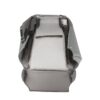 Funda de asiento de imitación de cuero perforado para Honda Pilot (2003-2004), color gris oliva, para el asiento delantero del conductor o del pasajero, vista desde arriba y del revés, recambio original Honda Pilot 2003-2005 | Funda de asiento de recambio OEM