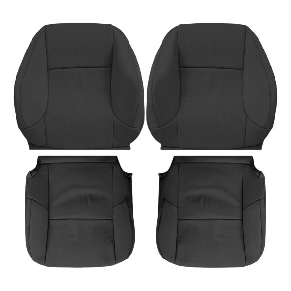lexus-gx460-leatherette-perforated-2010-2023-black-driver-and-passenger-top-and-bottom-oem-replacement-seat-cover. Lexus GX460 2010-2023 | Housse de siège de remplacement OEM