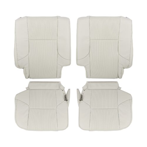 Lexus GX460 - Cuero sintético perforado - 2010-2023 - Color crudo - Segunda fila (conductor y acompañante) - Parte superior e inferior de los laterales - Funda de asiento de recambio OEM Lexus GX460 2010-2023 (trasero) | Funda de asiento de recambio OEM